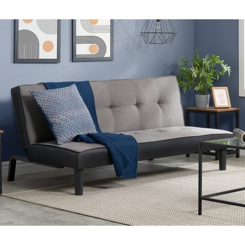 Grey fabric sofa bed - grey,
