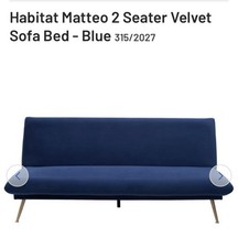 Blue Sofa Bed Two Seater