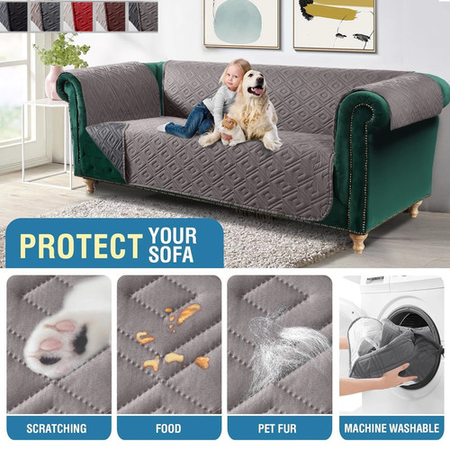 Quilted sofa cover - sofa, slip