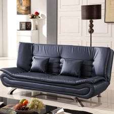 Faux Leather 3 Seater Sofa Bed