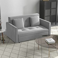 Snow Flannel Two-Seater Sofa